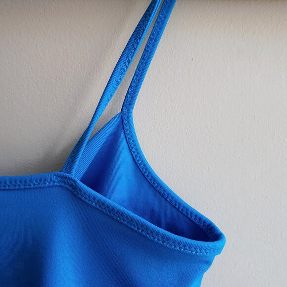 SMART SET Twisted Front Camisole with Spaghetti Straps in Bright Azure Blue - Picture 6 of 13